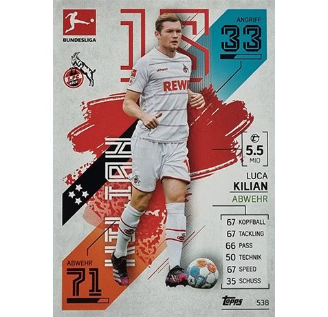 Topps Match Attax Extra 2021/22 Bundesliga Nr - 538 Luca Kilian