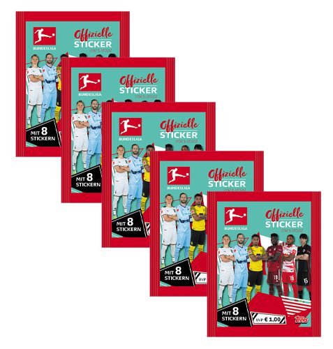 Topps Bundesliga Sticker Saison 2021/2022 5x Stickertüten