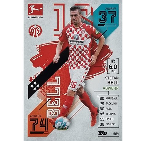 Topps Match Attax Extra 2021/22 Bundesliga Nr - 564 Stefan Bell