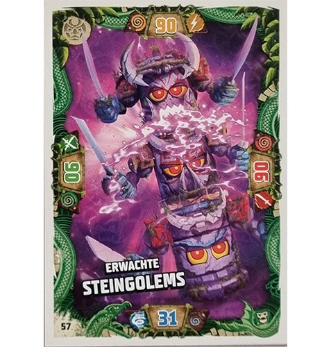 Lego Ninjago Serie 6 NEXT LEVEL Trading Cards Nr 057 Erwachte Steingolems