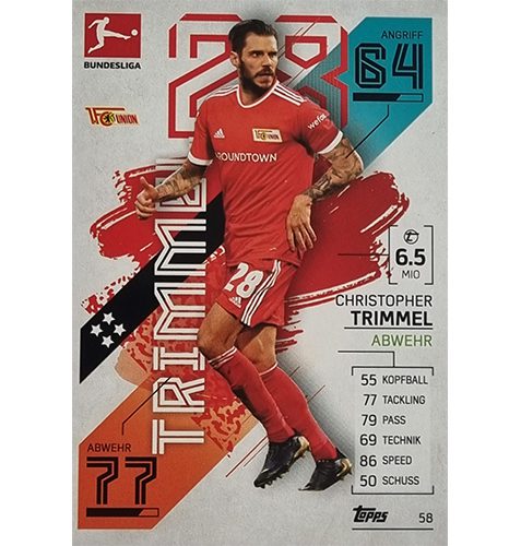 Topps Match Attax Bundesliga 2021/22 Nr 058 Christopher Trimmel