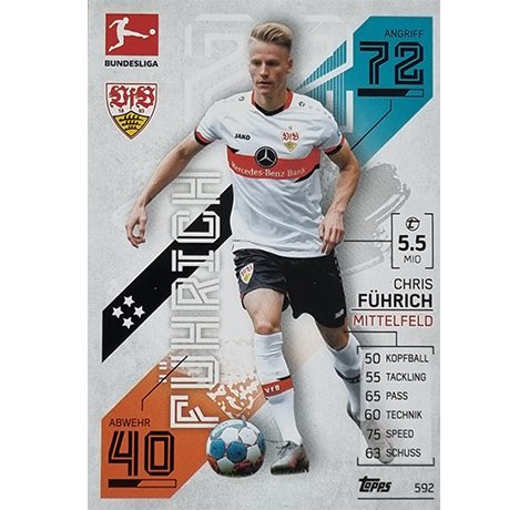 Topps Match Attax Extra 2021/22 Bundesliga Nr - 592 Chris Führich