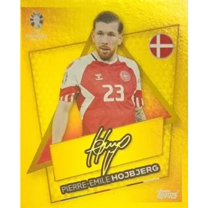 Topps UEFA EURO 2024 Sticker - DEN SP PIERRE EMILE HOJBJERG mit UNTERSCHRIFT