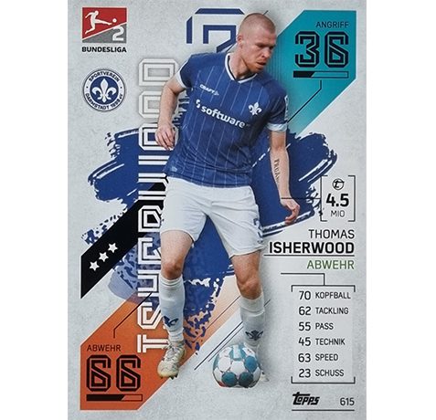 Topps Match Attax Extra 2021/22 Bundesliga Nr - 615 Thomas Isherwood