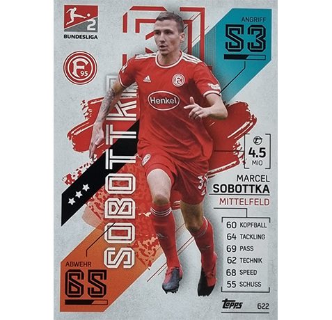 Topps Match Attax Extra 2021/22 Bundesliga Nr - 622 Marcel Sobottka