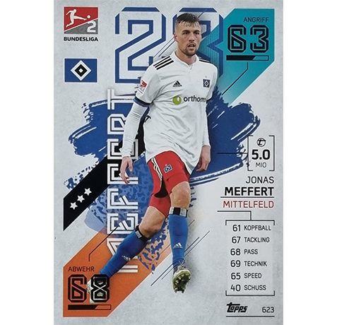 Topps Match Attax Extra 2021/22 Bundesliga Nr - 623 Jonas Meffert