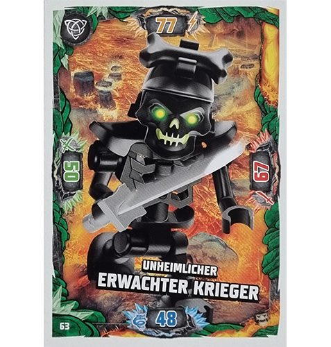 Lego Ninjago Serie 6 NEXT LEVEL Trading Cards Nr 063 Unheimlicher Erwachter Krieger