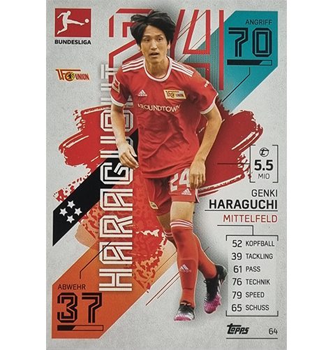 Topps Match Attax Bundesliga 2021/22 Nr 064 Genki Haraguchi