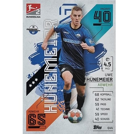 Topps Match Attax Extra 2021/22 Bundesliga Nr - 644 Uwe Hünemeier