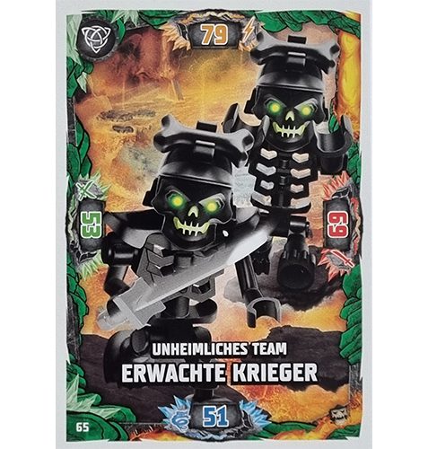 Lego Ninjago Serie 6 NEXT LEVEL Trading Cards Nr 065 Unheimliches Team Erwachte Krieger