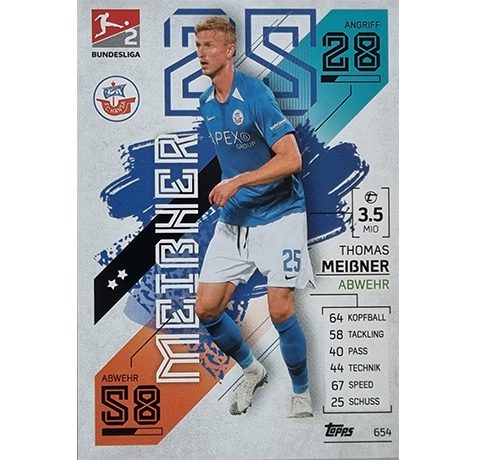 Topps Match Attax Extra 2021/22 Bundesliga Nr - 654 Thomas Meißner