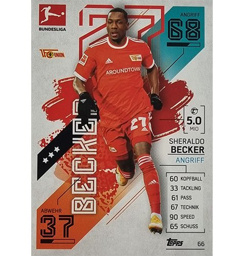 Topps Match Attax Bundesliga 2021/22 Nr 066 Sheraldo Becker