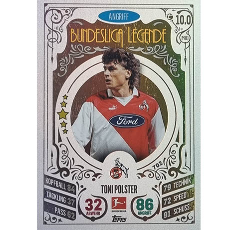 Topps Match Attax Extra 2021/22 Bundesliga Nr - 702 Toni Polster Legende