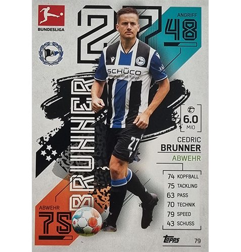 Topps Match Attax Bundesliga 2021/22 Nr 079 Cedric Brunner