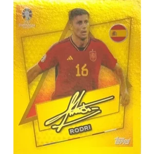 Topps UEFA EURO 2024 Sticker - ESP SP RODRI mit UNTERSCHRIFT