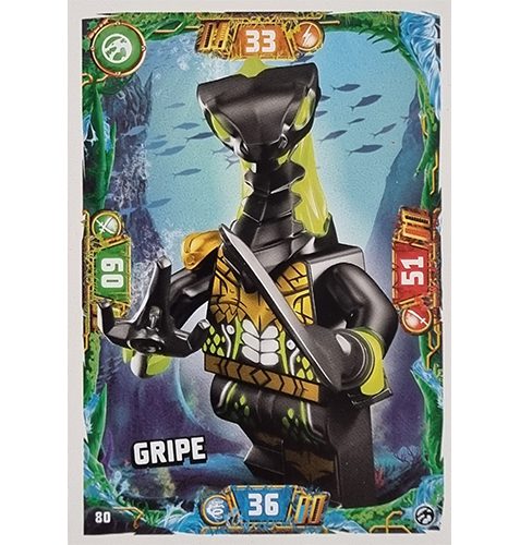 Lego Ninjago Serie 7 Trading Cards Geheimnisse der Tiefe - Nr 080 Gripe