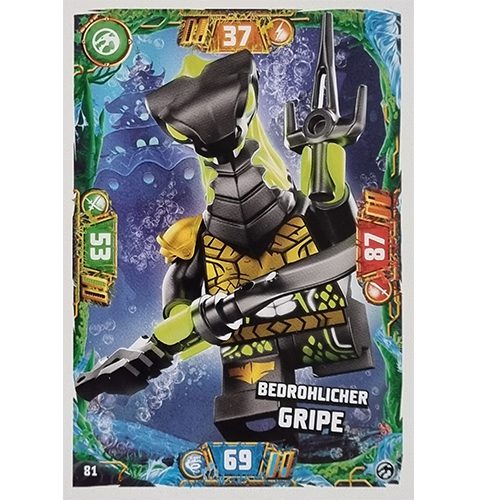 Lego Ninjago Serie 7 Trading Cards Geheimnisse der Tiefe - Nr 081 Bedrohlicher Gripe