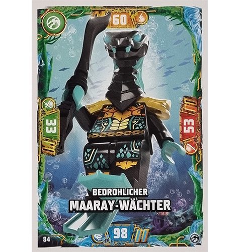 Lego Ninjago Serie 7 Trading Cards Geheimnisse der Tiefe - Nr 084 Bedrohlicher Maaray-Wächter