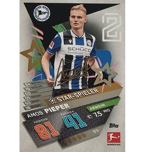 Topps Match Attax Bundesliga 2021/22 Nr 089 Amos Pieper