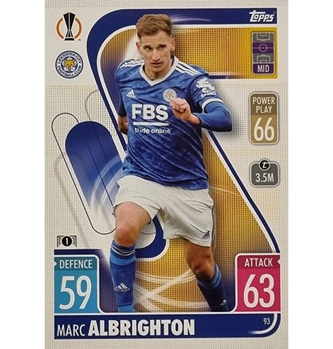 Topps Champions League 2021/2022 Nr 093 Marc Albrighton