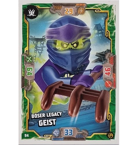 Lego Ninjago Serie 7 Trading Cards Geheimnisse der Tiefe - Nr 094 Böser Legacy Geist