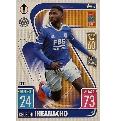 Topps Champions League 2021/2022 Nr 097 Kelechi Iheanacho