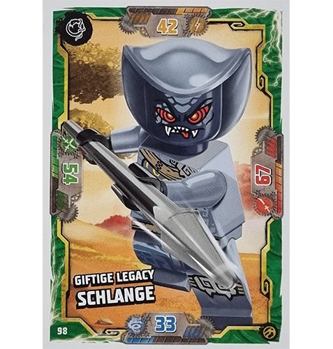 Lego Ninjago Serie 7 Trading Cards Geheimnisse der Tiefe - Nr 098 Giftige Legacy Schlange