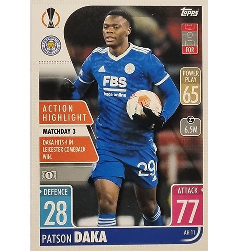 Topps Champions League Extra 2021/2022 AH 11 Patson Daka