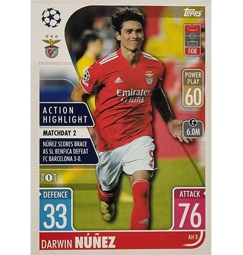 Topps Champions League Extra 2021/2022 AH 08 Darwin Nunez