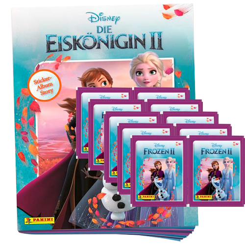 Panini Disney Die Eiskönigin 2 Sticker (2022) - 1x Stickeralbum+ 10x Stickertüten