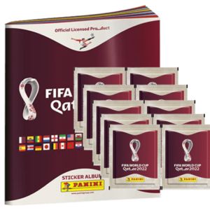 Panini FIFA World Cup Qatar 2022 Offizielle Stickerserie - 1x Softcover Album + 10x Stickertüten