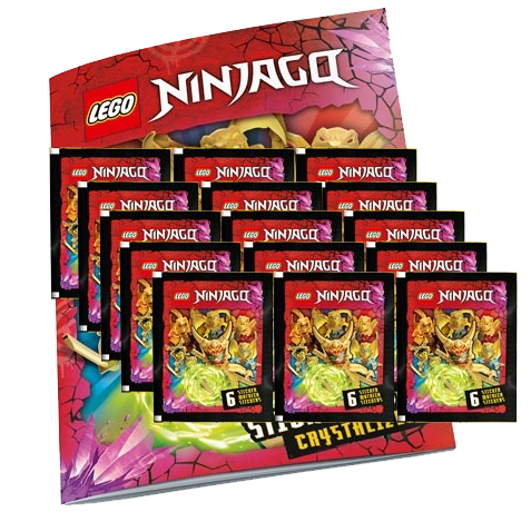 Blue Ocean LEGO Ninjago Crystalized Sticker - 1x Stickeralbum + 15x Stickertüten (Deutsche Version)