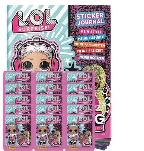 Panini LOL Surprise OMG Sticker 2021 Stickeralbum + 15 Tüten