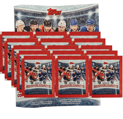 Topps NHL 2022/23 Hockey Sticker - 1x Sammelalbum + 15x Stickertüten