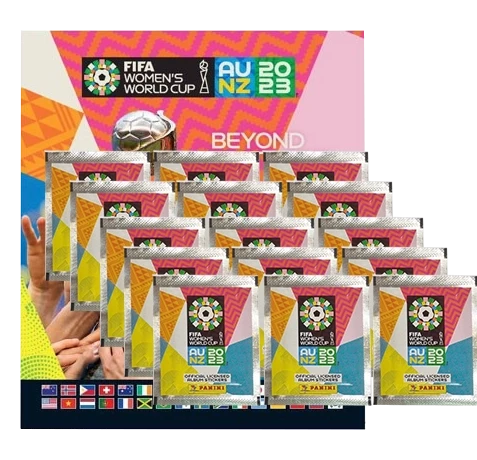 Panini Frauen WM 2023 Sticker - 1x Stickeralbum + 15x Stickertüten