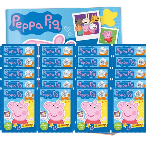 Panini Peppa Pig Sticker Mein lustiges Fotoalbum - 1x Stickeralbum + 20x Stickertüten