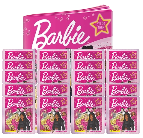 Panini Barbie Together we shine Sticker Serie - 1x Stickeralbum + 20x Stickertüten