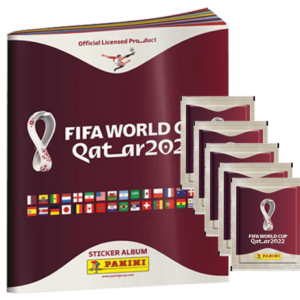 Panini FIFA World Cup Qatar 2022 Offizielle Stickerserie - 1x Softcover Album + 5x Stickertüten