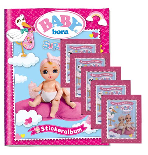 Baby Born Surprise Sticker - Sammelalbum + 5 Tüten