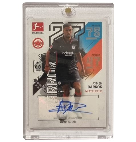 Topps Match Attax Bundeliga 2021/2022 - AU-AB Aymen Barkok mit Original Unterschrift