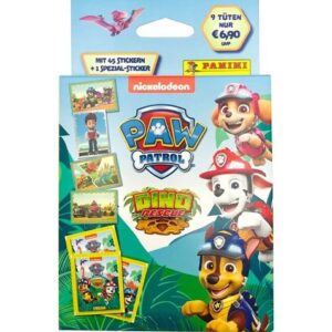 Panini Paw Patrol Dino Rescue Sticker - Blister je 9 Tüten
