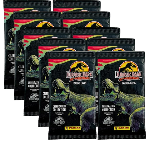 Panini Jurassic Park 30th Anniversary TC Trading Cards - 10x Booster