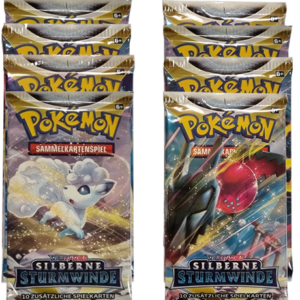 Pokémon SWSH12 Silberne Sturmwinde - 8x Booster