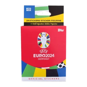 Topps UEFA EURO 2024 Sticker Kollektion (SWISS VERSION) Rote Sticker Variante – 1x Eco Box