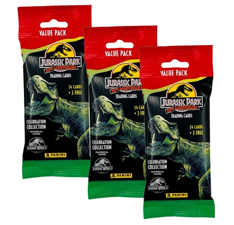 Panini Jurassic Park 30th Anniversary TC Trading Cards - 3x Fat Pack Booster