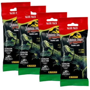 Panini Jurassic Park 30th Anniversary TC Trading Cards - 4x Fat Pack Booster