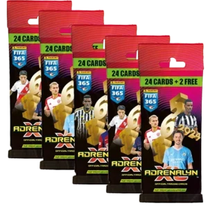 Panini FIFA 365 2024 Adrenalyn XL Trading Cards - 5x Fat Pack Booster