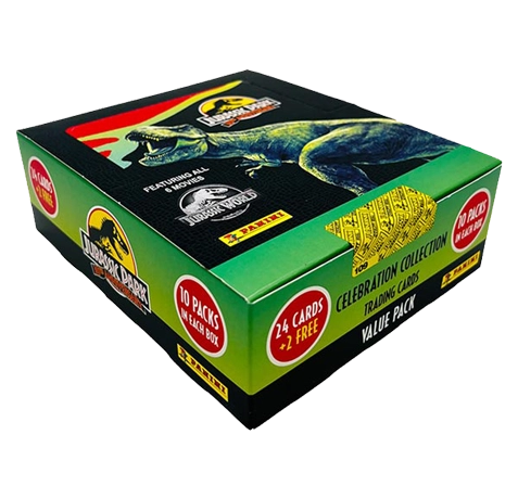 Panini Jurassic Park 30th Anniversary TC Trading Cards - 1x Fat Pack Display je 10x Fat Pack Booster