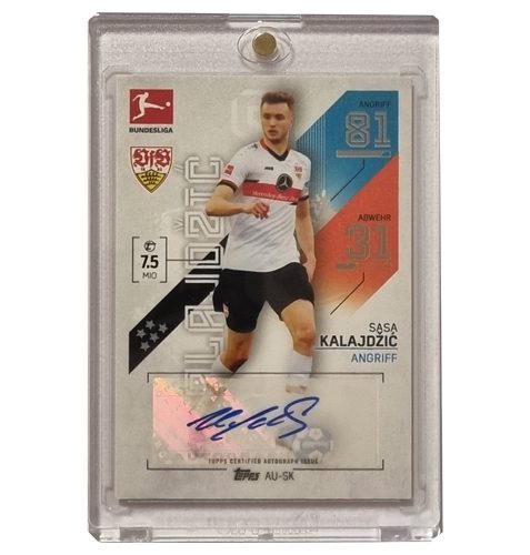 Topps Match Attax Bundeliga 2021/2022 - AU-SK Sasa Kalajdzic mit Original Unterschrift