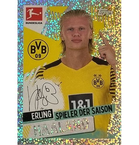 Topps Bundesliga Sticker Saison 2021/2022 Nr 010 Erling Haaland Limitierter Sticker